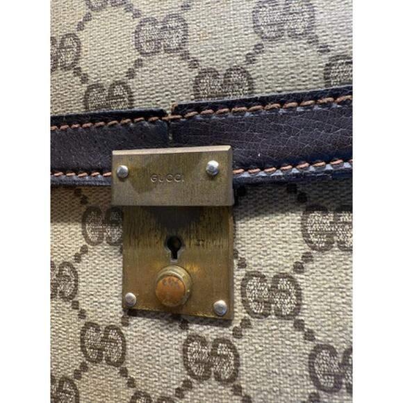 GUCCI Authentic Vintage Canvas Leather Trim Business Portfolio Attache Case - Picture 13 of 16